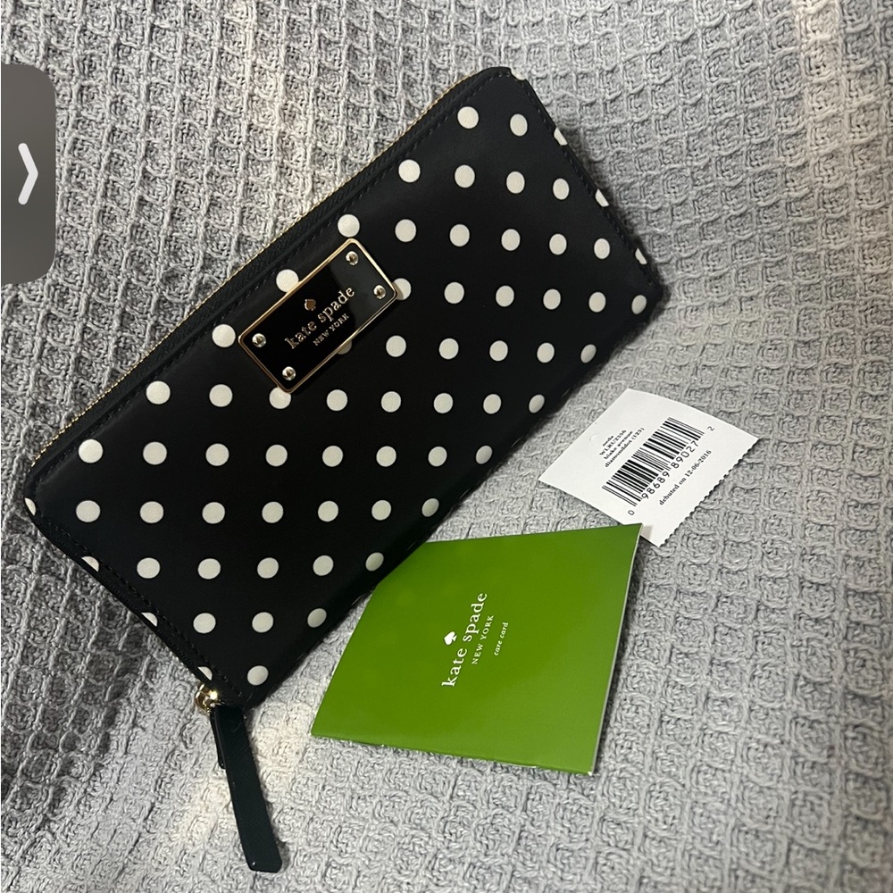 Katespade polkadot longwallet, New!